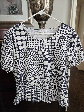 St. John Sport, Logo Tshirt, Sz Xl, Navy White